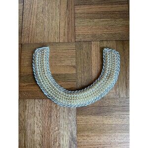 Vintage 1950s Faux Pearl Collar - Made in Japan - Beaded - White - Cream -